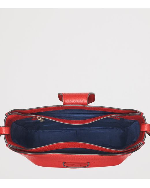Aspinal Red Leather Ella Cross-Body Bag