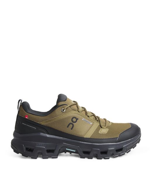 On Shoes Green Cloudrock Waterproof Hiking Trainers for men