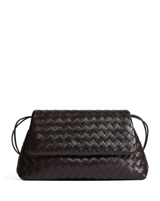 Bottega Veneta Black Leather Giorno Shoulder Bag