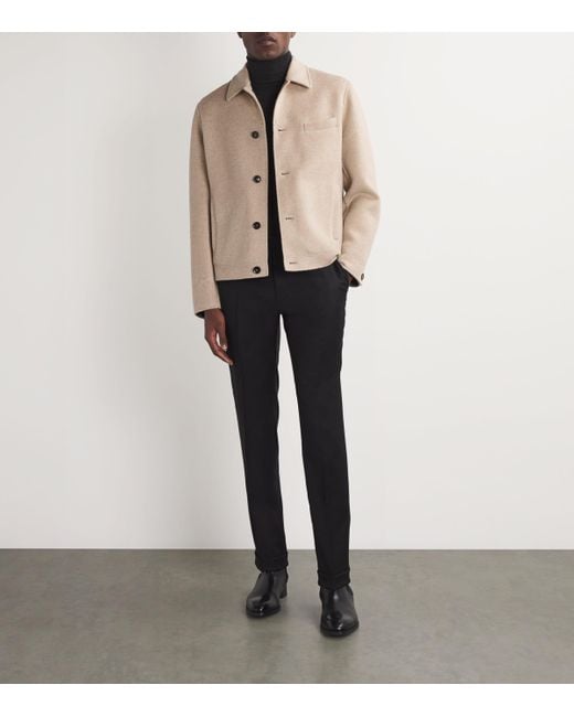 Brioni Natural Cashmere Work Jacket for men