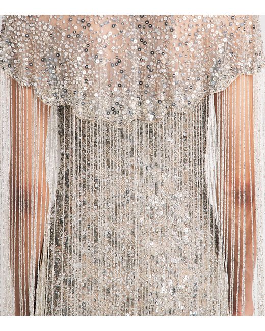 Jenny Packham White Embellished Sirocco Gown And Cape