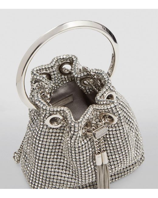 Jimmy Choo White Micro Bon Bon Top-Handle Bag