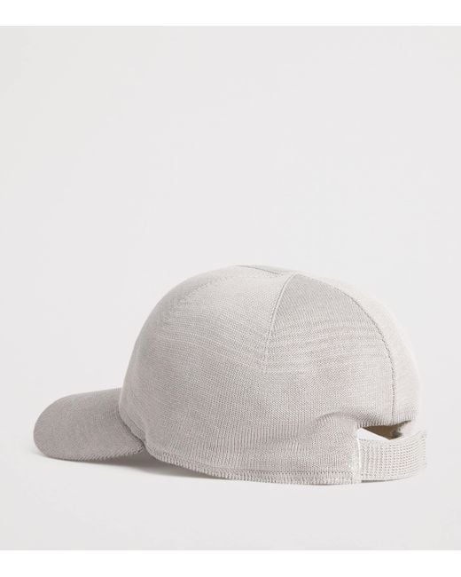 Eleventy Gray Cotton-Blend Logo Baseball Cap