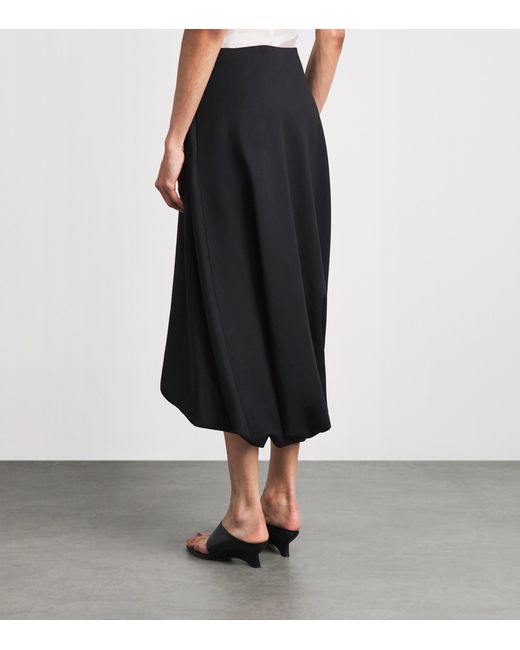 Rohe Black Twisted Midi Skirt