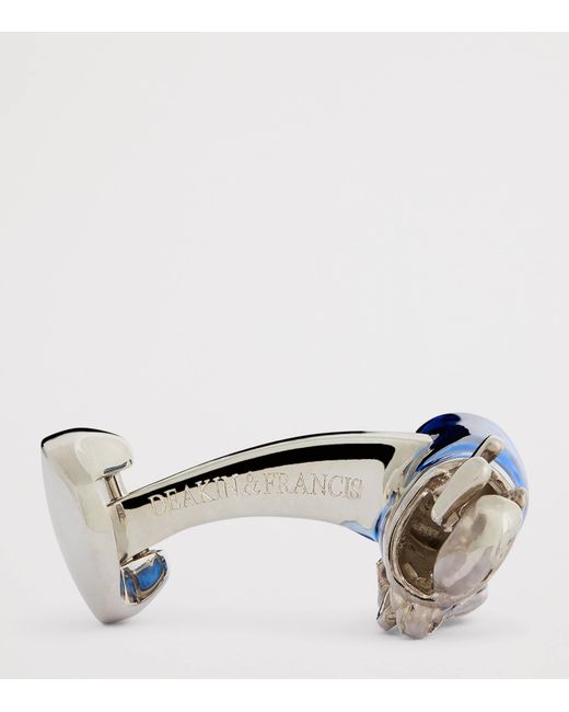 Deakin & Francis Blue Sterling Golf Cufflinks for men