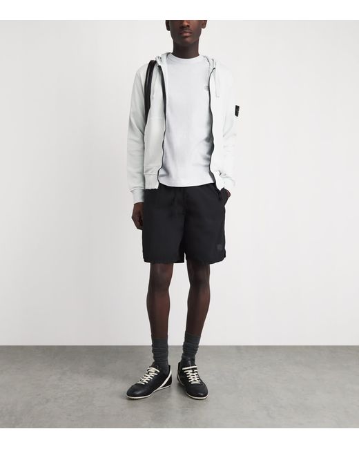 Stone Island White Organic Cotton Laminated T-Shirt for men