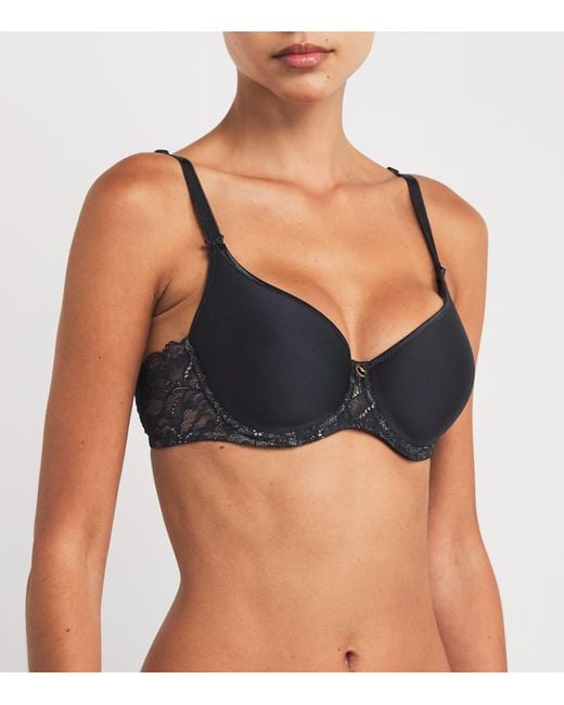 Aubade Black Lace-Trim Rosessence T-Shirt Bra