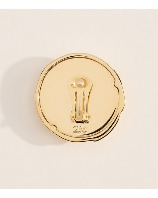 Chloé Natural Pleats Clip-On Earrings
