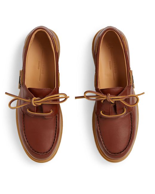 Weekend by Maxmara Brown Leather Moccasin Loafers