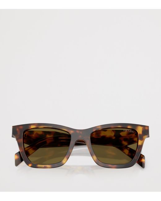 Prada Green Acetate Square Sunglasses