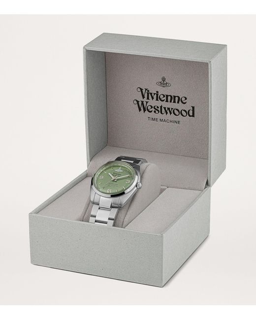 Vivienne Westwood Gray Stainless Steel Pennington Watch 38mm for men