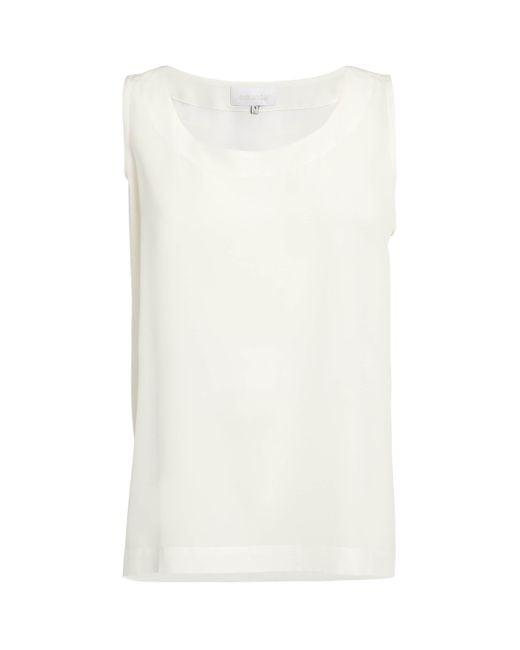 Eskandar White Silk Shell Top