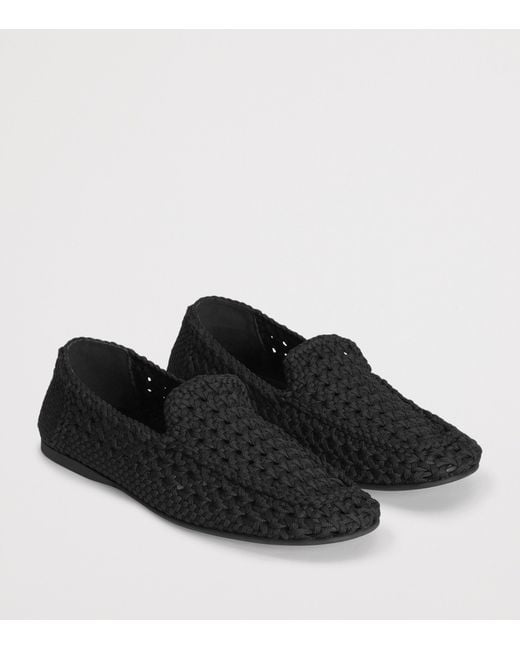 Dolce & Gabbana Black Mesh Loafers