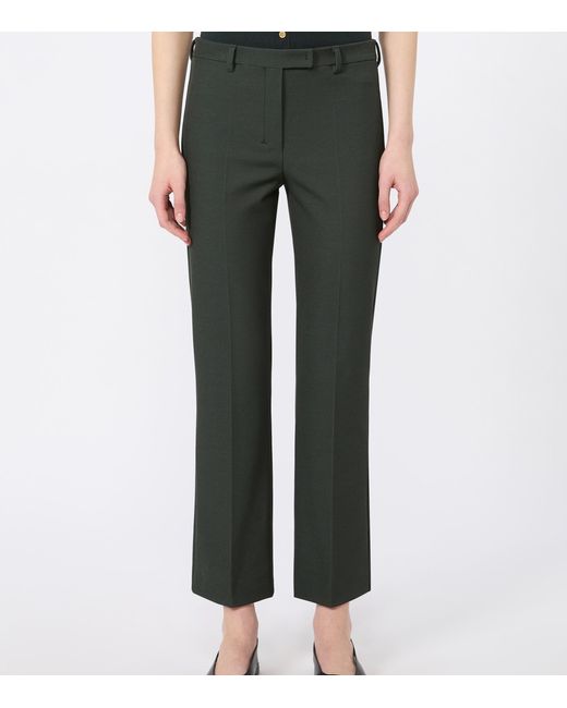 Max Mara Gray Cotton-Blend Flared Trousers
