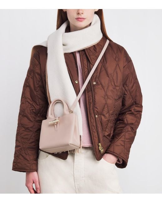 Longchamp Pink Extra Small Leather Le Roseau Top-Handle Bag