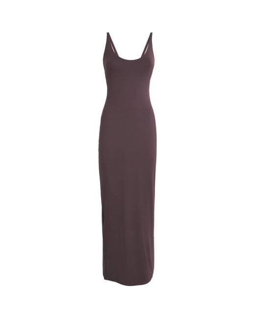 Skims Purple Smooth Lounge Scoop-Neck Maxi Dress