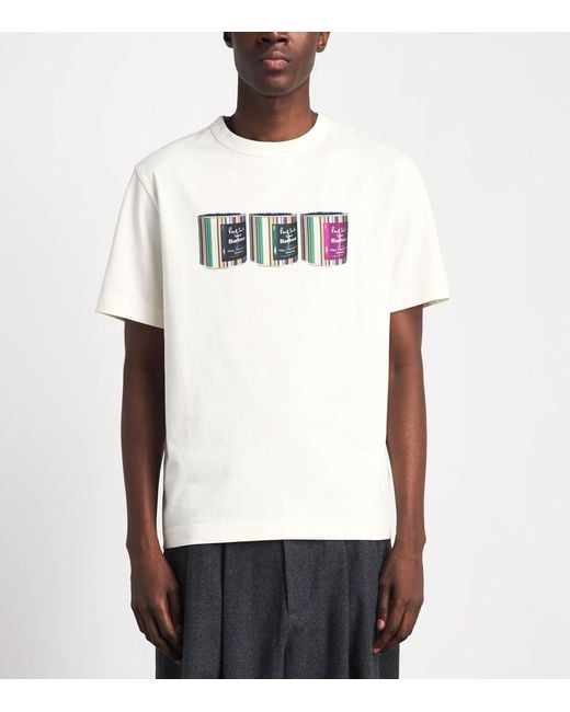 Barbour White X Paul Smith Cotton Tinned T-Shirt for men