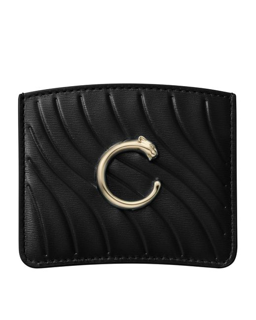 Cartier Black Quilted Panthère De Card Holder