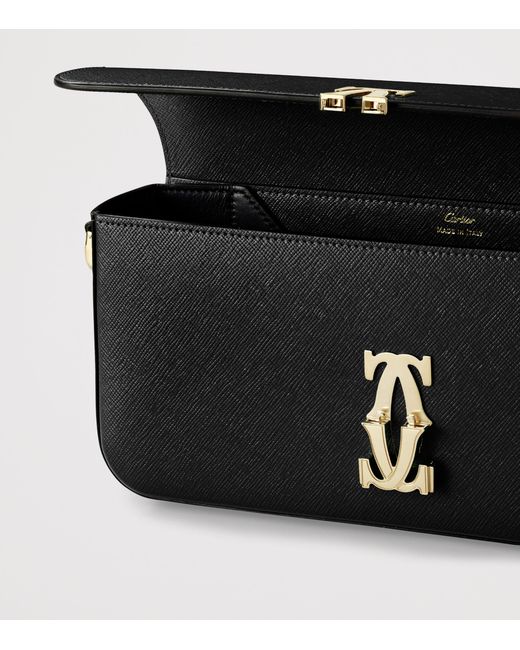 Cartier Black Leather C De East-West Shoulder Bag