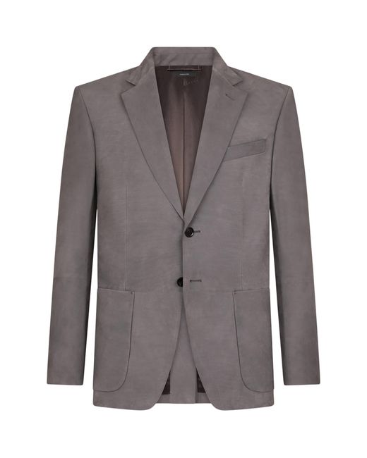 Tom Ford Brown Suede Single-Breasted Blazer for men