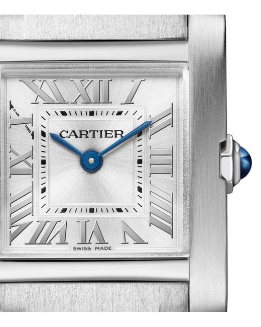 Cartier White Small Steel Tank Française Watch 21.2Mm