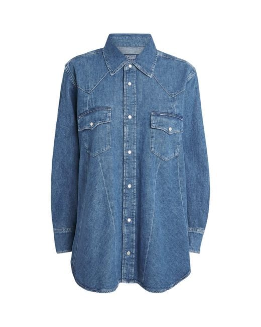 Polo Ralph Lauren Blue Denim Western Shirt