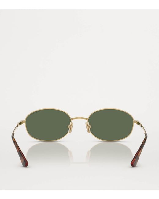 Vogue Green Metal Sunglasses