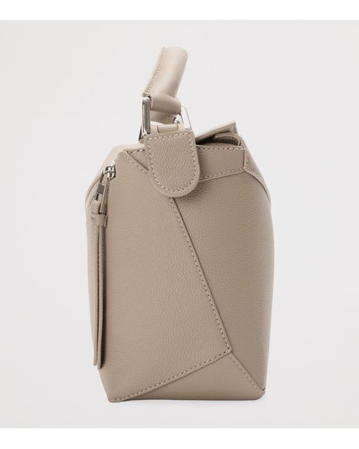 Loewe Metallic Small Leather Puzzle Edge Top-Handle Bag
