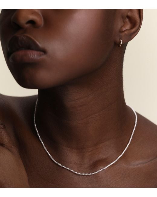 Astrid & Miyu White And Pearl Necklace