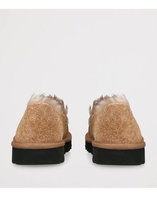 Ugg Brown Suede Fur-Lined Elise Loafers