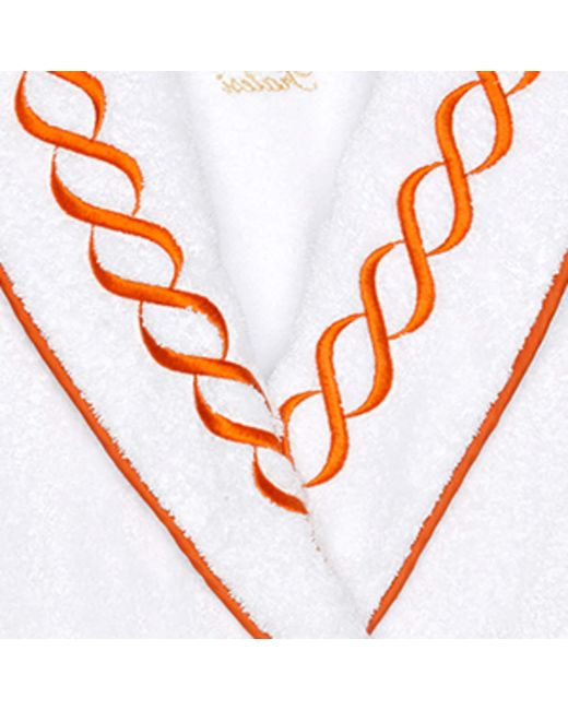 Pratesi White Cotton Treccia Bathrobe