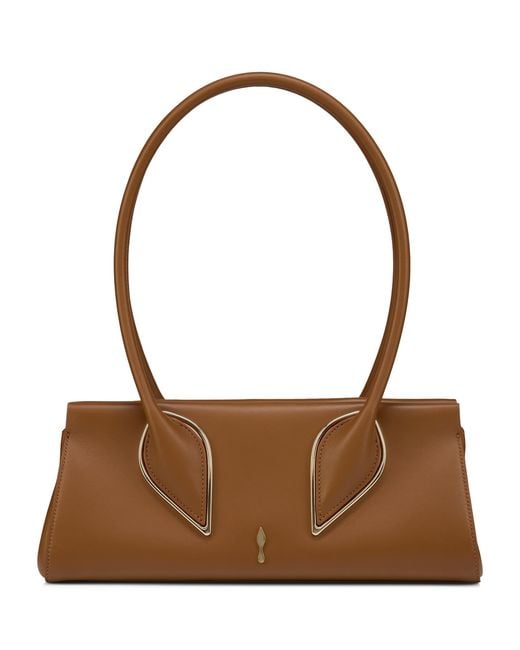 Christian Louboutin Brown Venus Leather Baguette Shoulder Bag