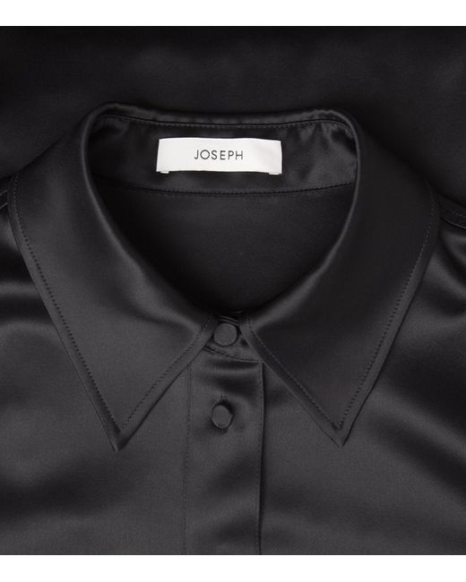 Joseph Black Satin Dieu Blouse