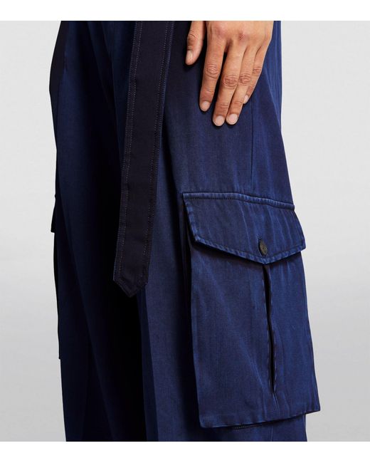 Dries Van Noten Blue Stretch-wool Paulson Trousers for men