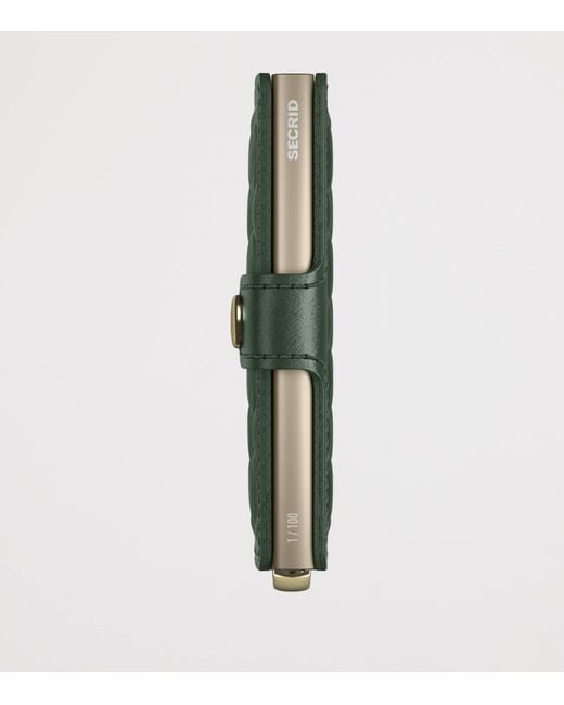 Secrid Green Premium Leather Embossed Diamond Miniwallet