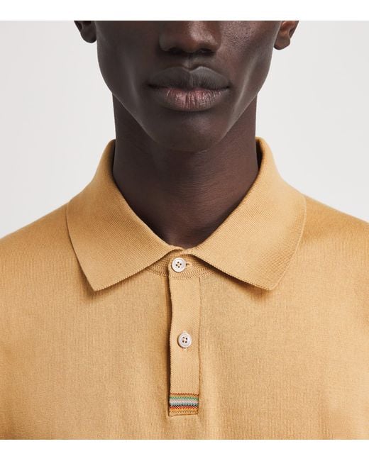 Paul Smith Natural Cotton Artist Stripe Polo Shirt for men