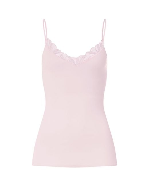 Hanro Pink Cotton Rosaria Tank Top