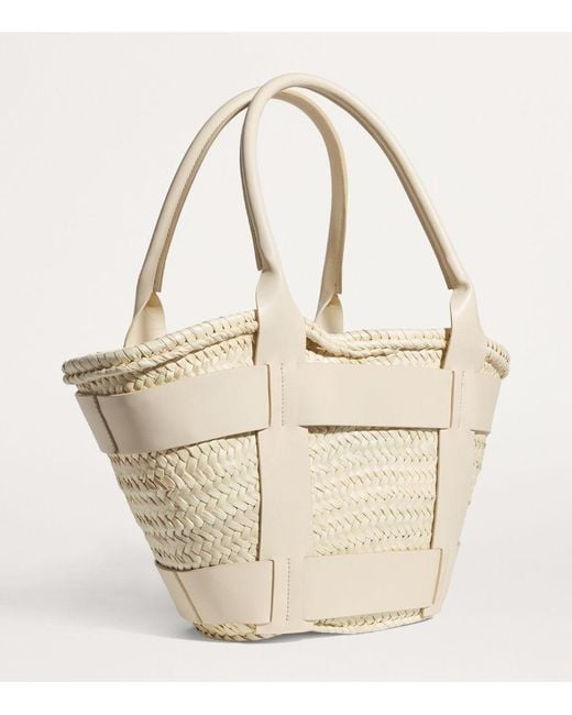 DeMellier London Natural Raffia Santorini Tote Bag