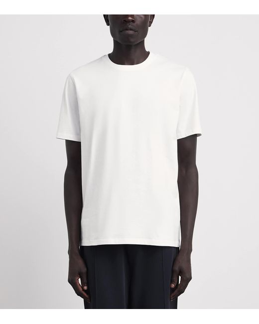 Harrods White Cotton Logo T-Shirt for men