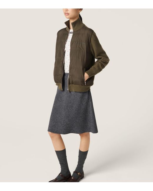 Miu Miu Green Cashmere Down-Filled Jacket