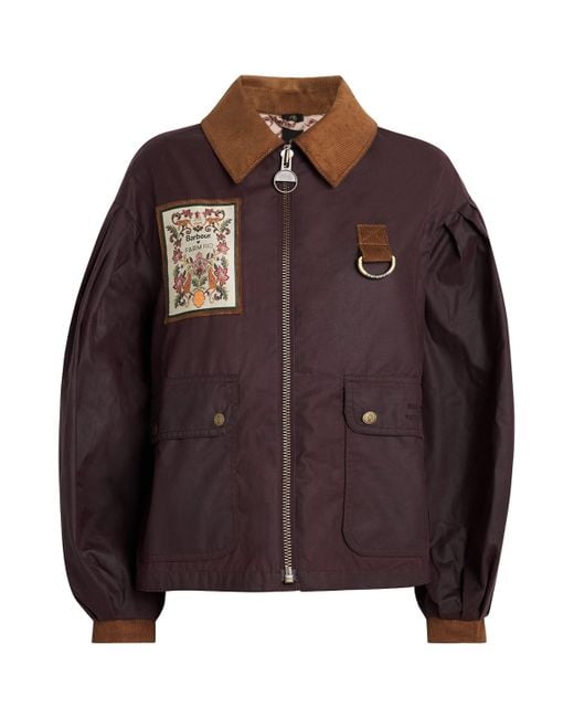 Barbour Brown X Farm Rio Waxed Cotton Thais Jacket