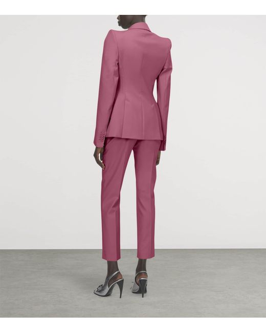 McQueen Purple Wool Single-Breasted Jacket