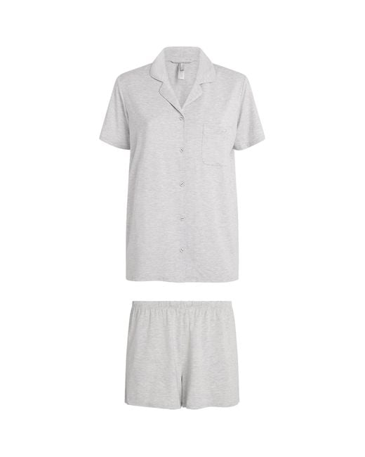 Skims White Sleep Short-Sleeve Pyjama Set