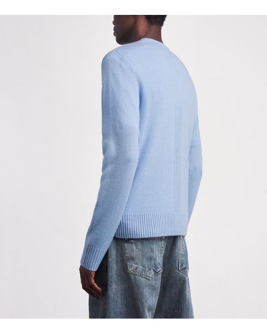 Won Hundred Blue Cashmere Rune Sweater for men