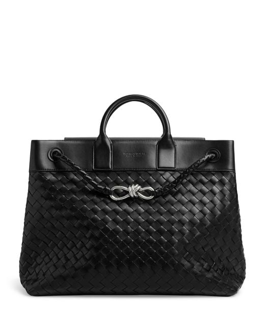Bottega Veneta Black Leather Andiamo Voyager Cross-Body Bag for men