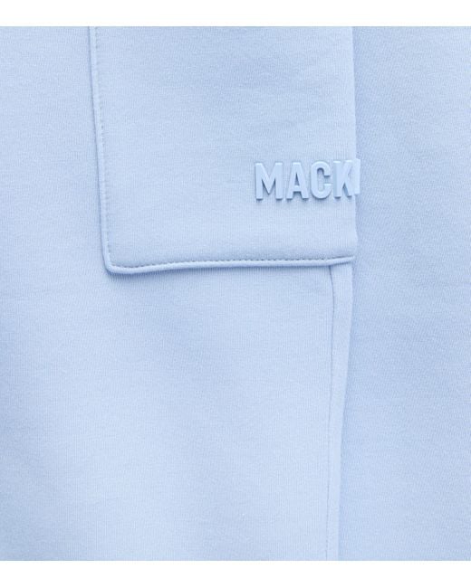 Mackage Blue Cotton-Blend Marvin Cargo Sweatpants for men