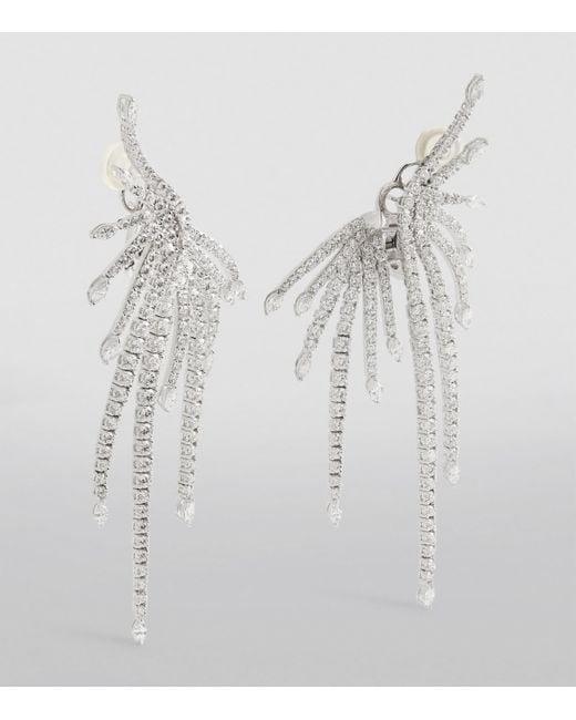 YEPREM Gray And Diamond Inside-Out Earrings
