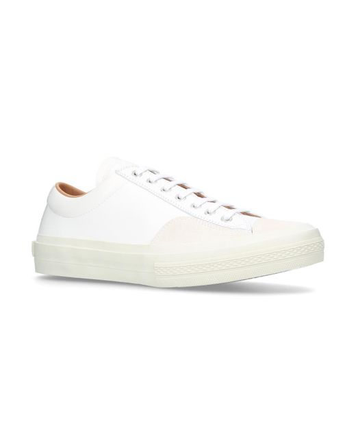 Dries Van Noten White Leather Low-top Sneakers for men