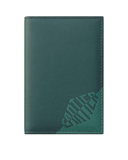 Cartier Green Calfskin Losange Shadow Card Holder for men