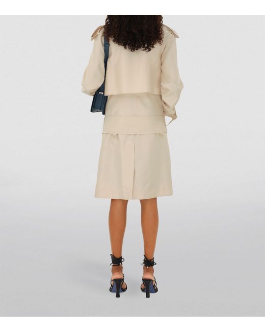 Burberry Natural Silk-blend Trench Coat